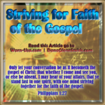 Striving for Faith of the Gospel article image